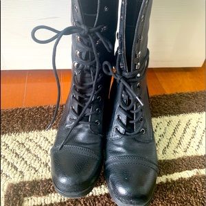 Tall combat boots